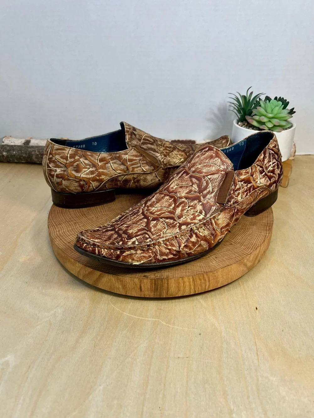 Vintage Mark Nason Rock Never Dies Leather Loafers Made in Italy Size 10